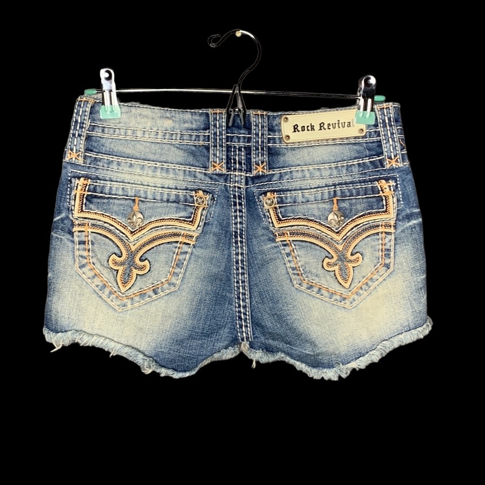 Rock Revival Blue Denim Women Shorts